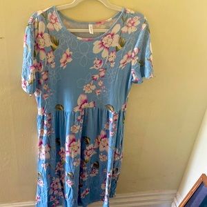 Tea dress with pockets, floral